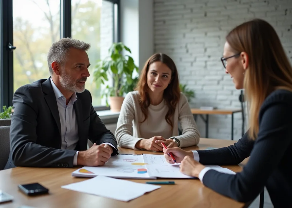 Business planning meeting with mentor